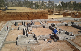 Construction of hangar and settlement - Sahab